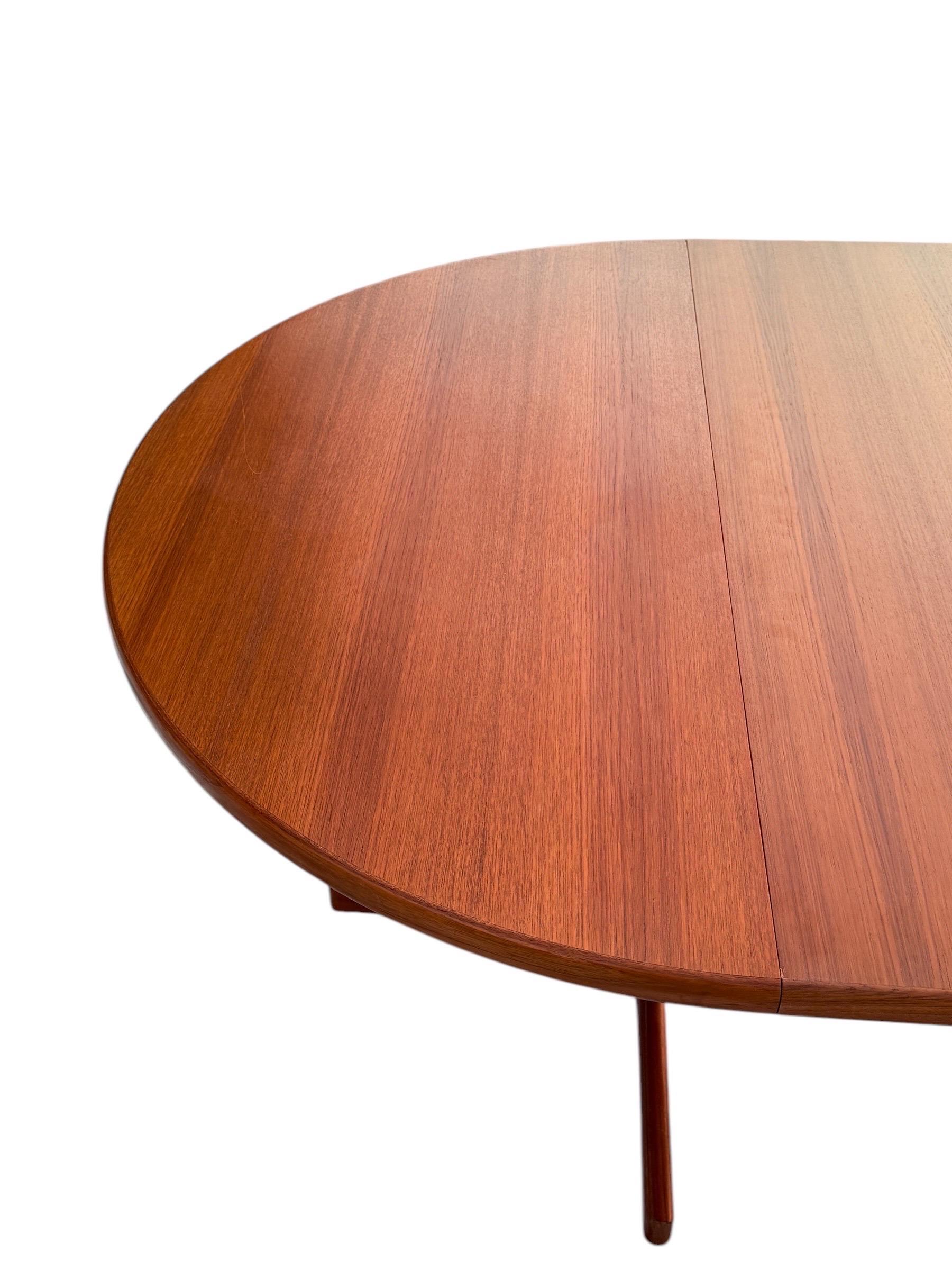 20th Century Karl-Erik Ekselius for JOC Møbler Round to Oval Teak Dining Table