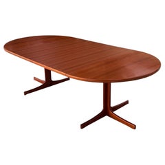 Karl-Erik Ekselius for JOC Møbler Round to Oval Teak Dining Table