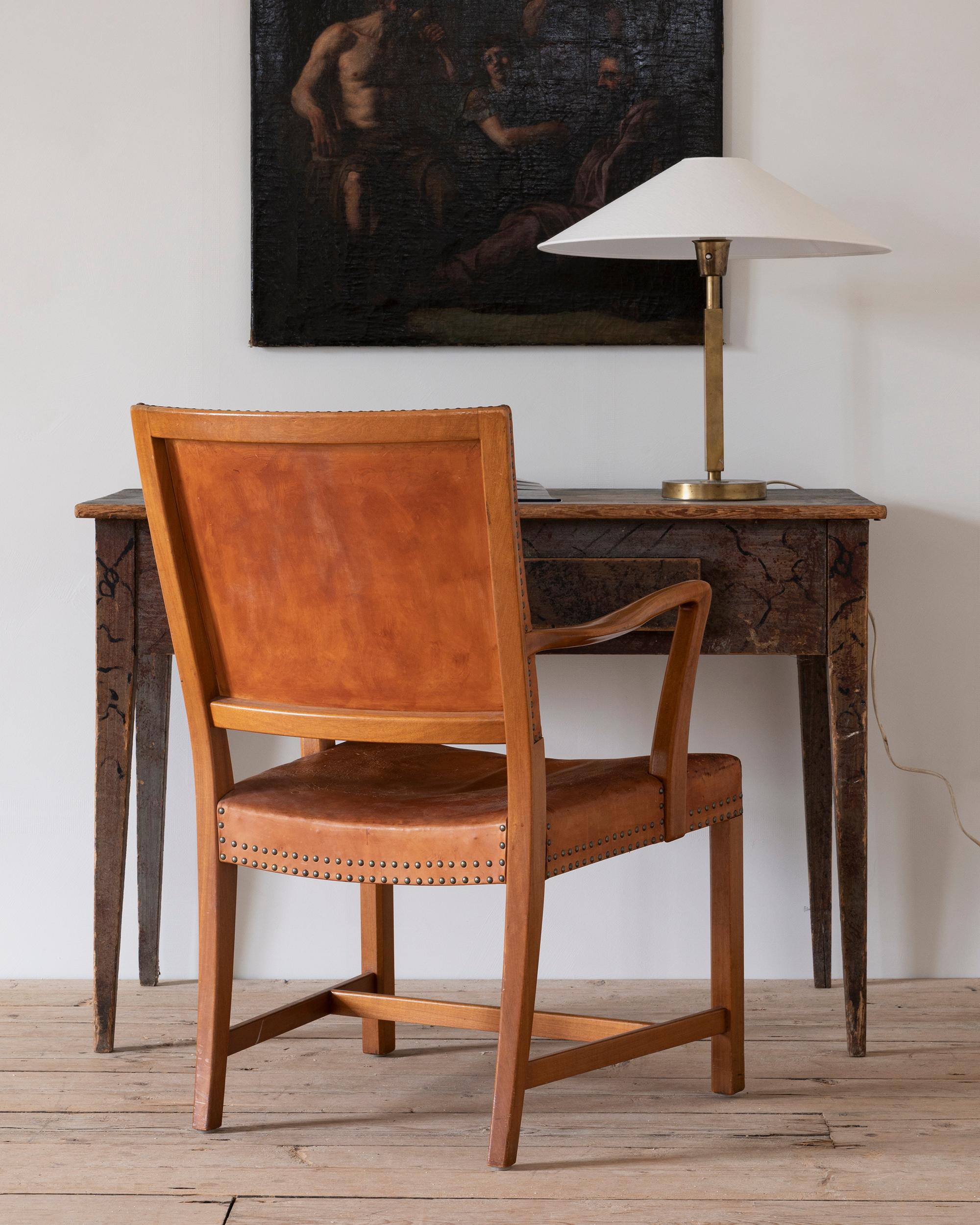 Mid-Century Modern Karl-Erik Ekselius, Leather Armchair For Sale