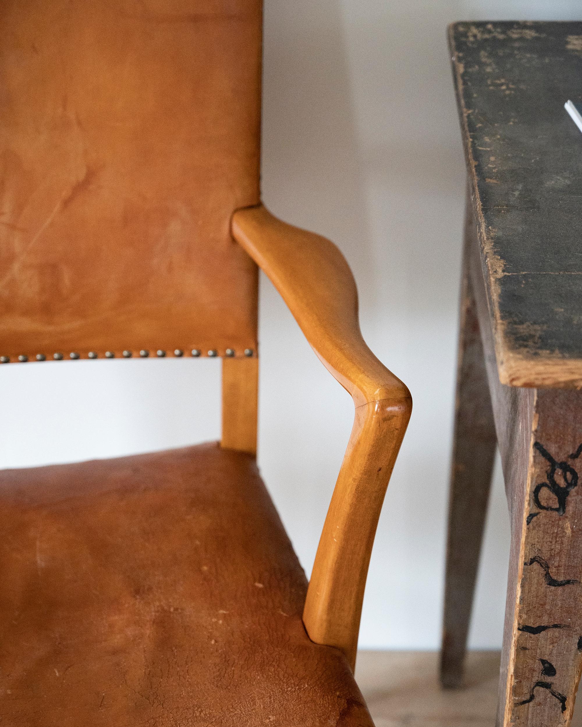 Suédois Fauteuil en cuir Karl-Erik Ekselius en vente