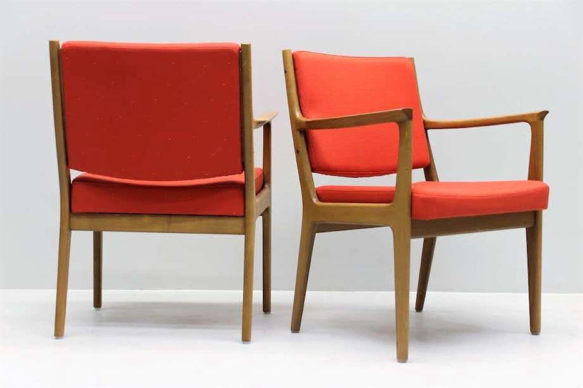 Mid-Century Modern Karl Erik Ekselius Mid-Century Armchairs, a Pair For Sale