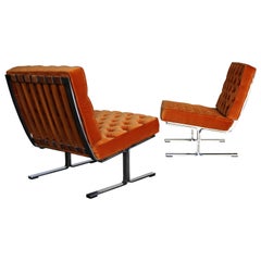 Karl Erik Ekselius Model F60 Lounge Chairs, circa 1965