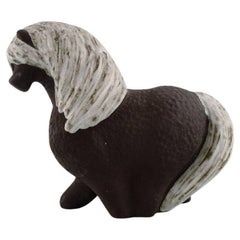 Karl Erik Iwar for Nittsjö, Horse in Glazed Stoneware, 1960s