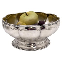 Karl F. Leinonen Sterling Silver Boston Arts & Crafts Hammered Centerpiece Bowl