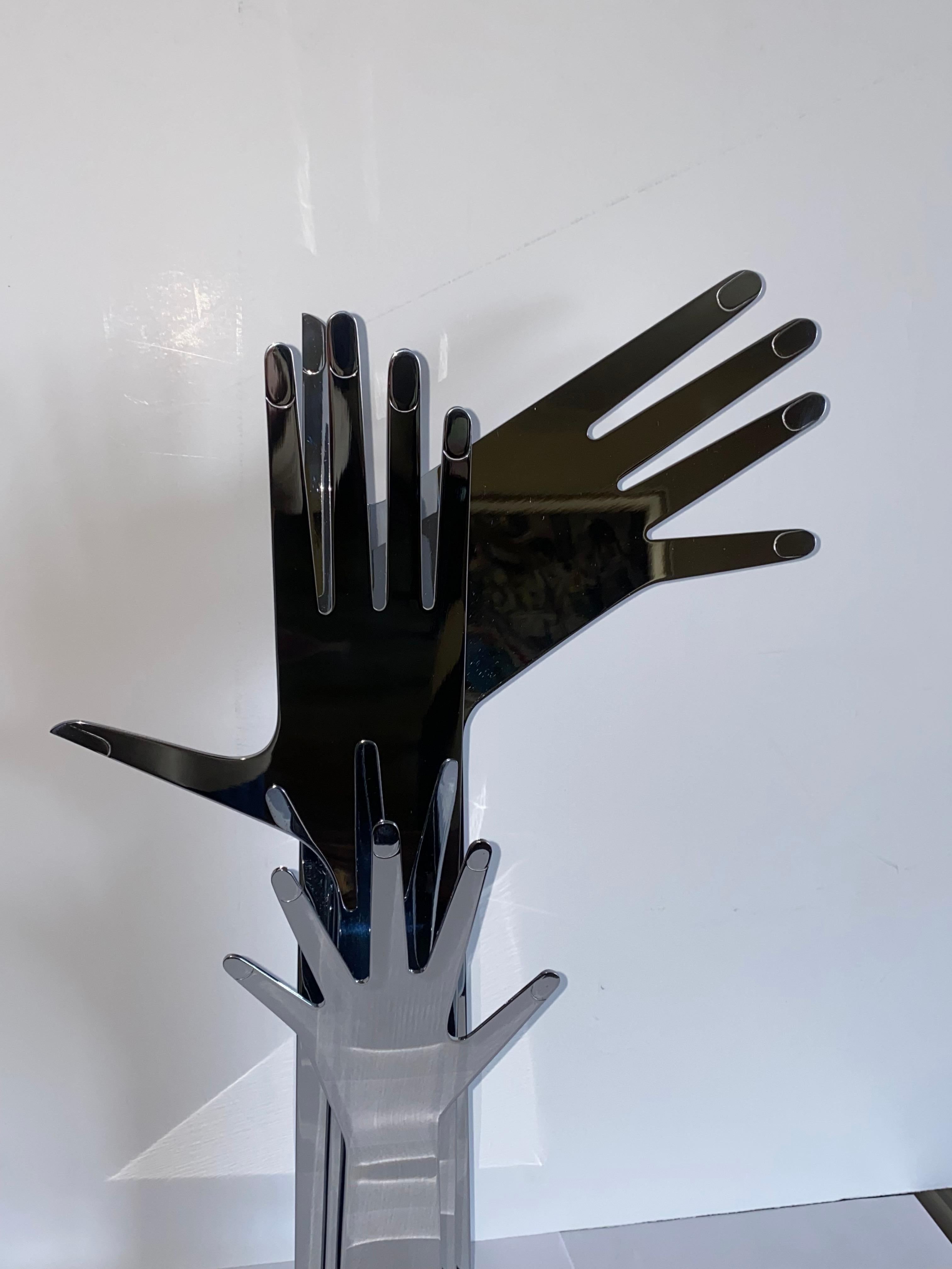 Three Hands - Modern Sculpture by Karl F. Schmidt