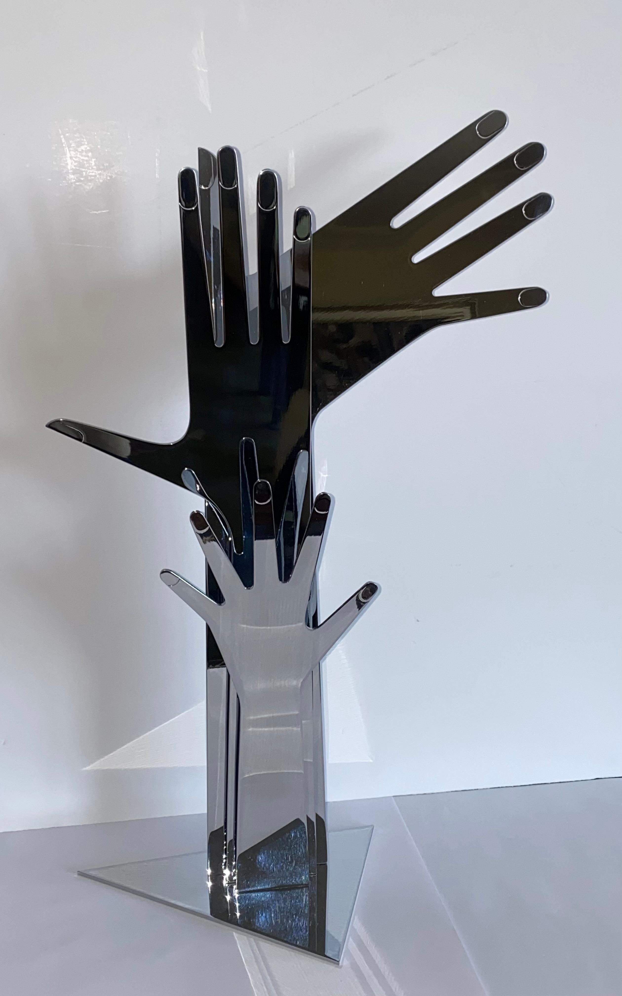 Karl F. Schmidt Figurative Sculpture - Three Hands