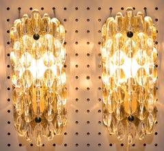 Karl Fagerland for Orrefors Bubble Crystal Wall Sconces