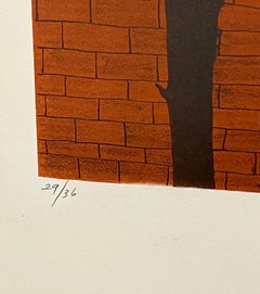 Lithograph Belgian American Surrealism WPA Modernist Karl Fortess Surrealist Art