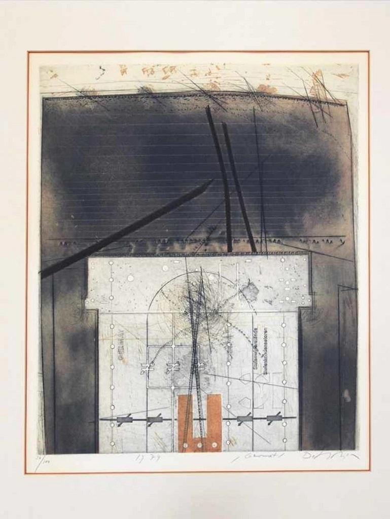 Incisione a colori di Germat, Espressionismo astratto, Firmata, Edizione del 1974