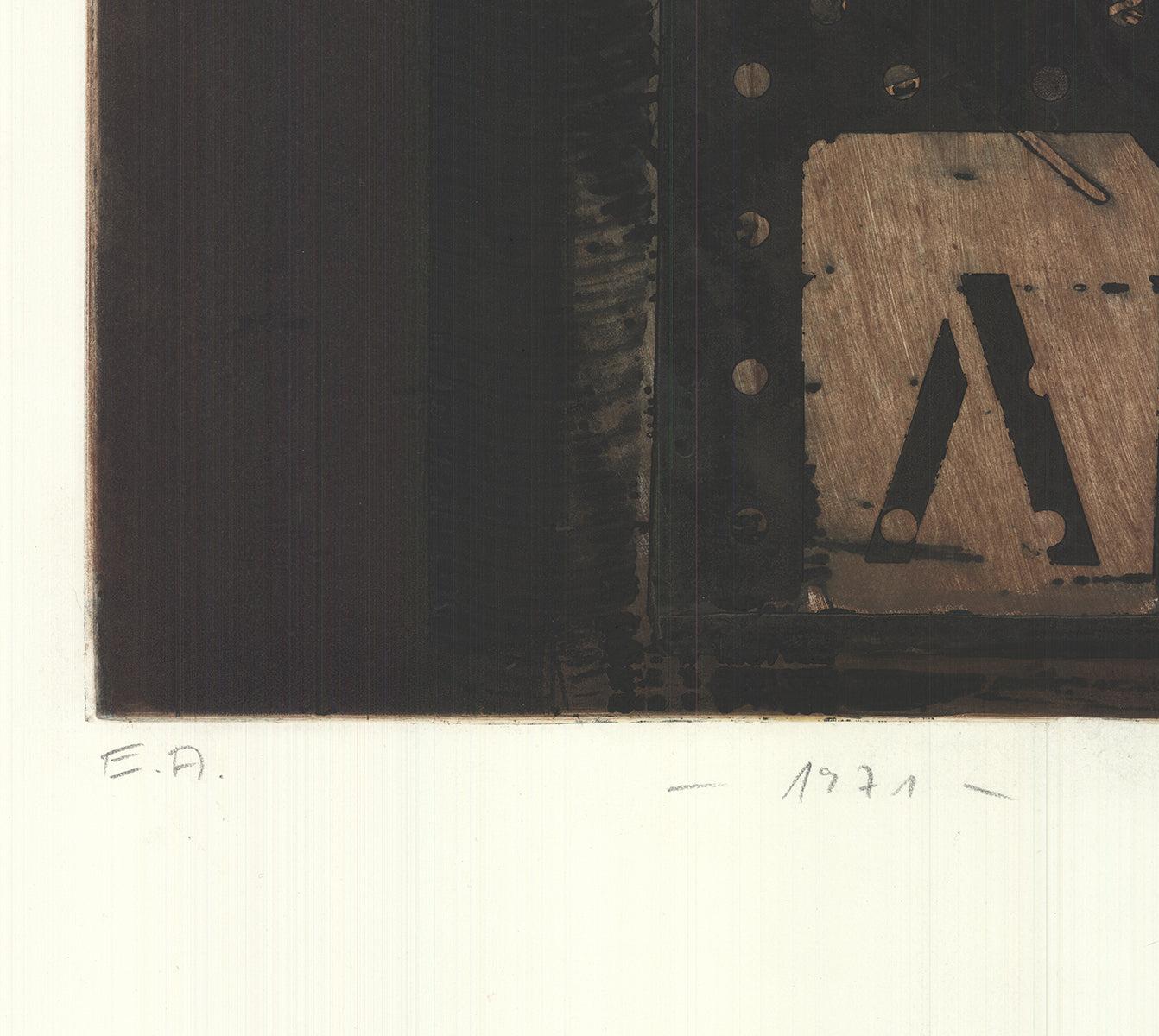 Dahmen 'Untitled' 1971- Gravure- Gravure signée en vente 1
