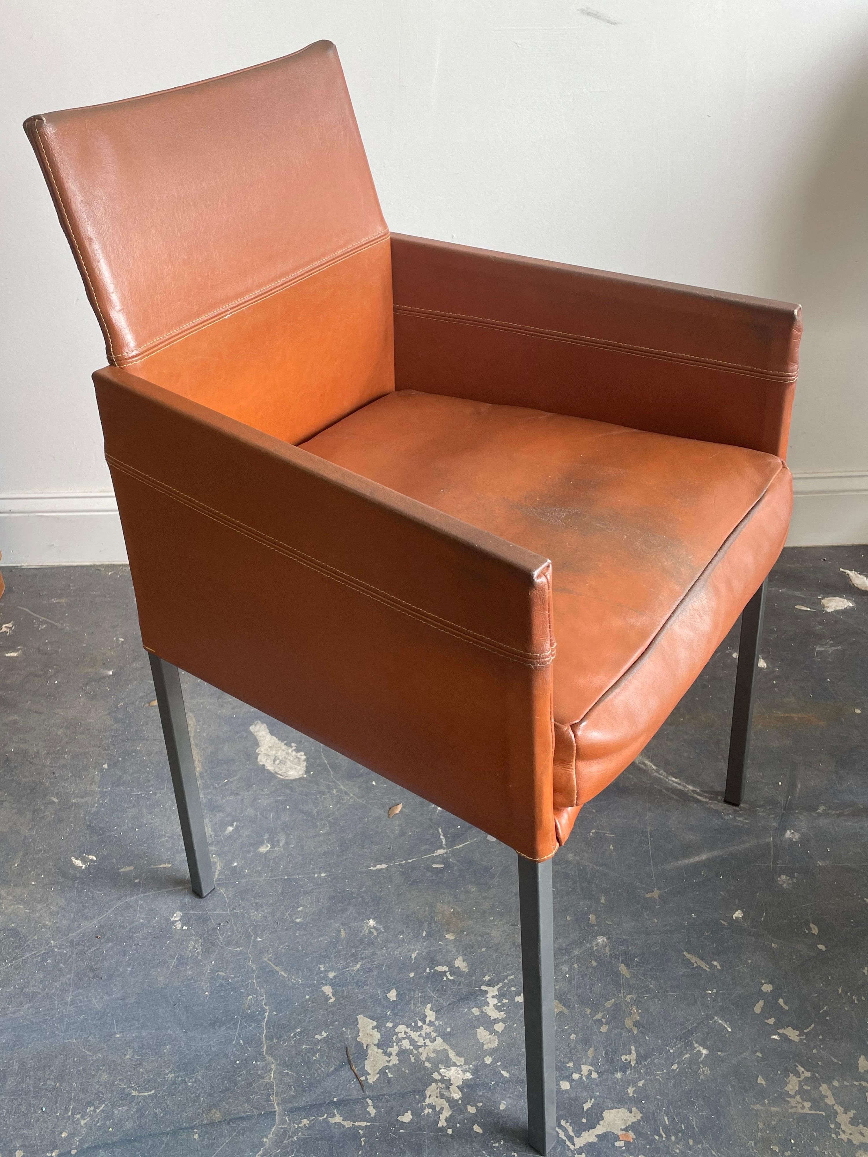 Karl Friedrich Förster 'KFF' Texas and Antica Dining Chairs, Leather and Metal 1