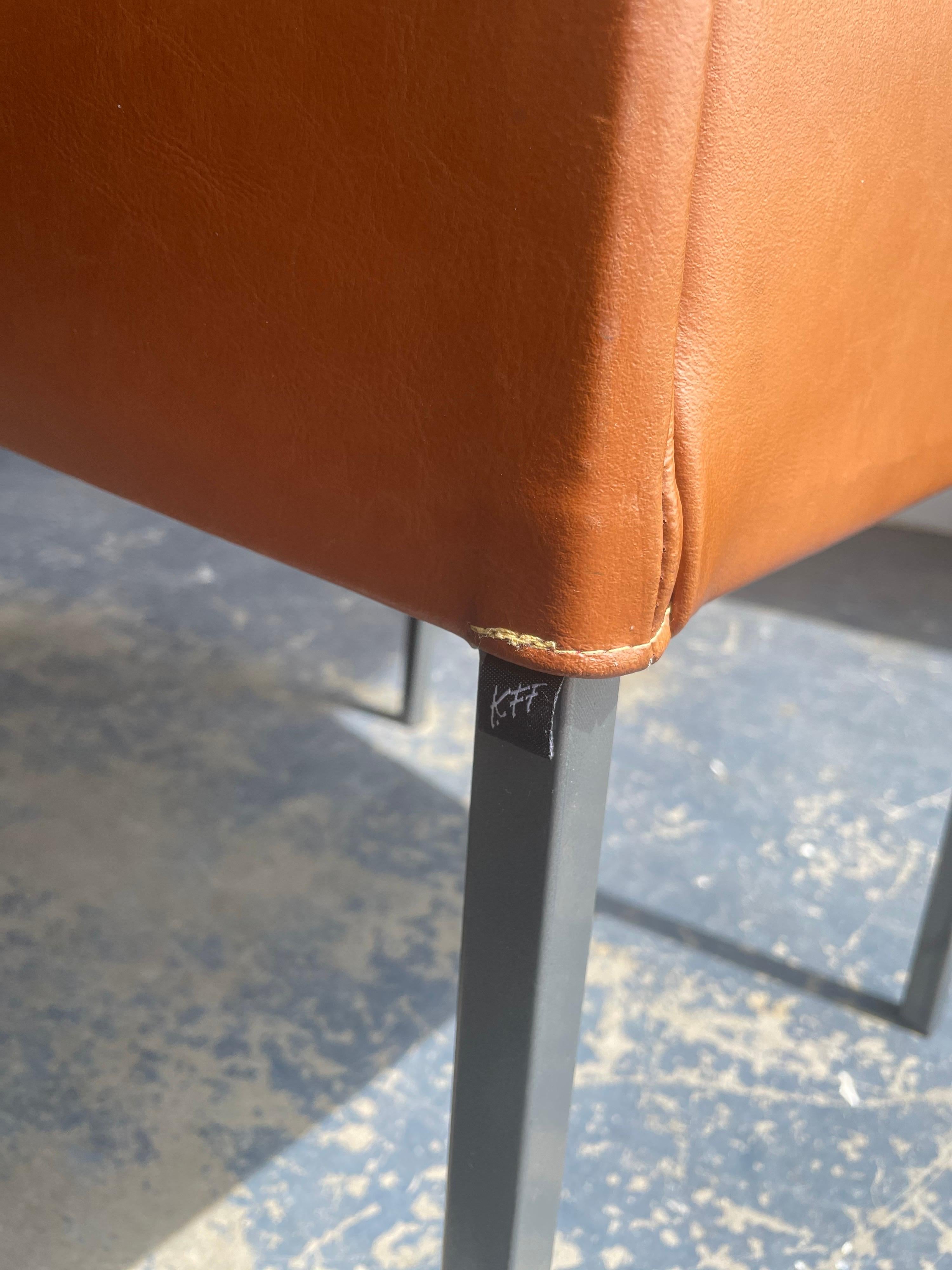 Karl Friedrich Förster 'KFF' Texas and Antica Dining Chairs, Leather and Metal 3