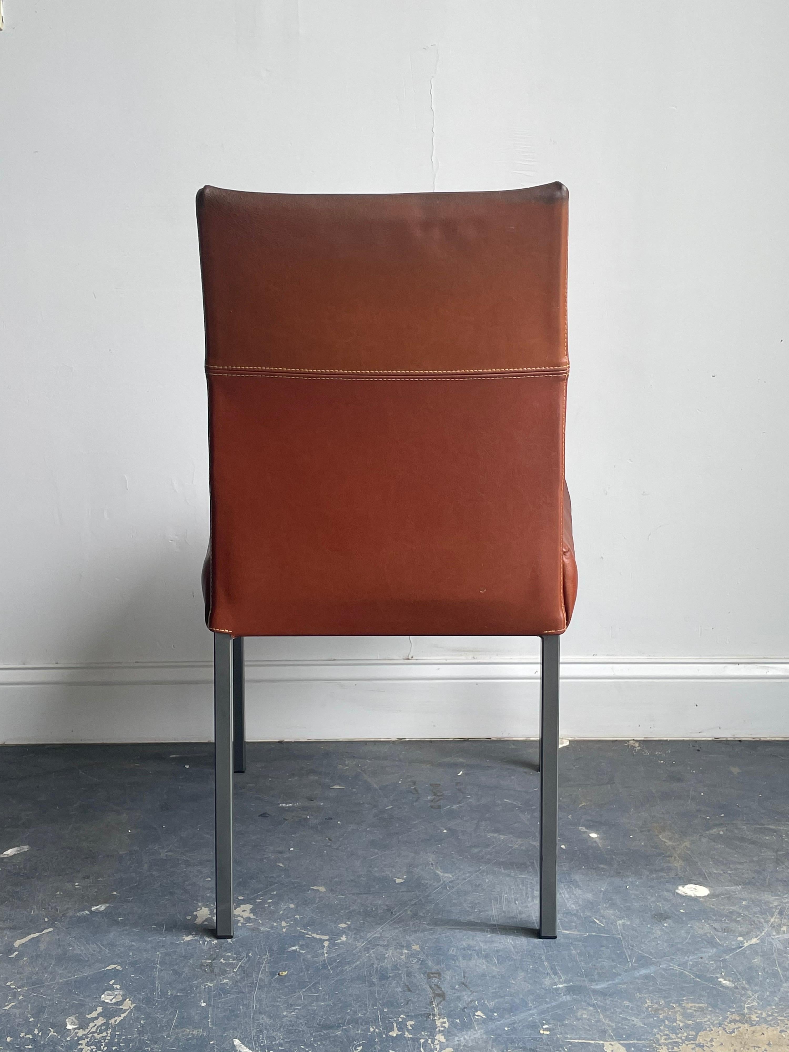 Karl Friedrich Förster 'KFF' Texas and Antica Dining Chairs, Leather and Metal 5