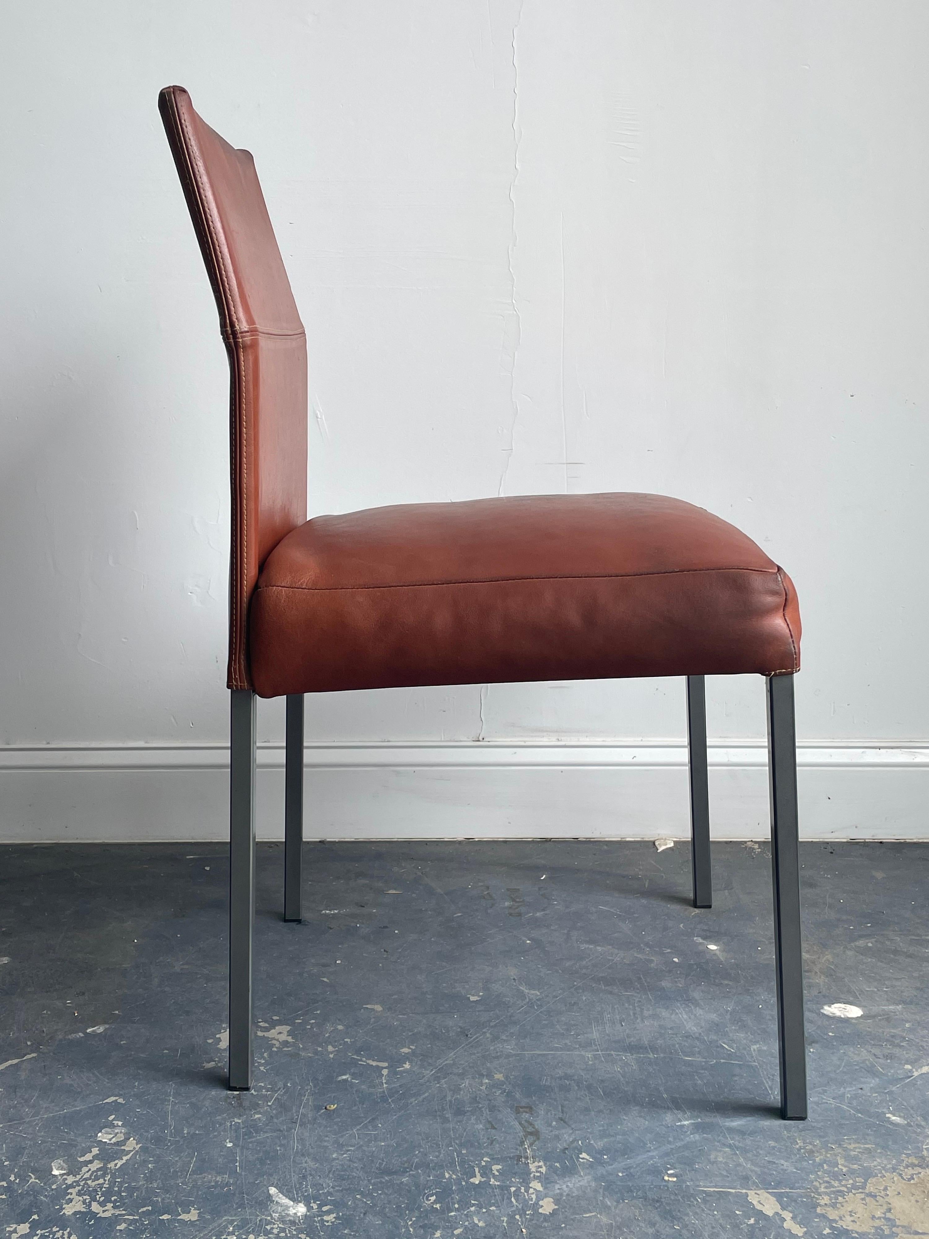 Karl Friedrich Förster 'KFF' Texas and Antica Dining Chairs, Leather and Metal 7