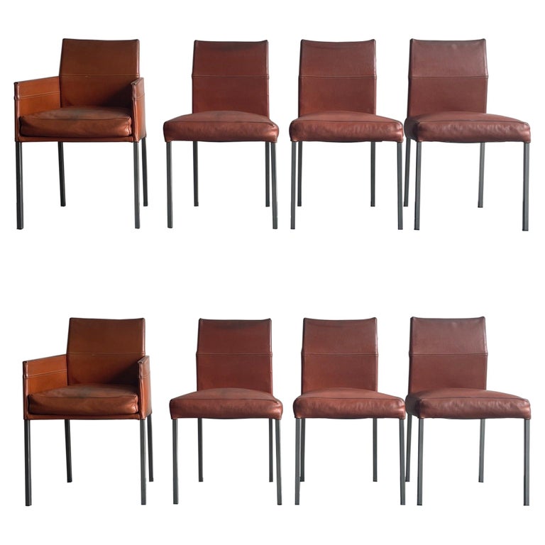 Karl Friedrich Förster 'KFF' Texas and Antica Dining Chairs, Leather
