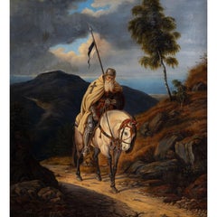 L. Bilke, El cruzado que vuelve después de K.F. Lessing, 1870