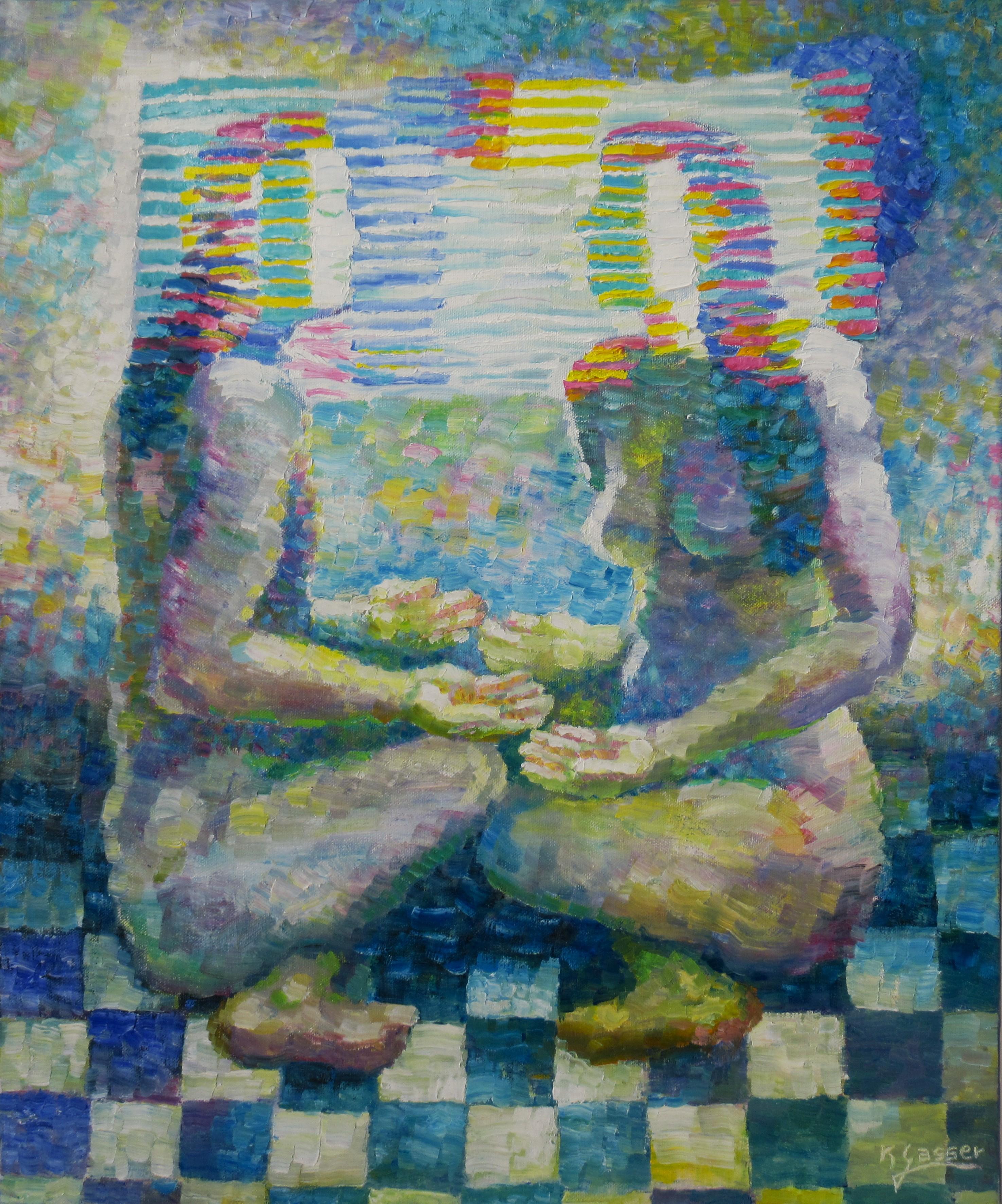Karl Gasser Nude Painting - Meditation