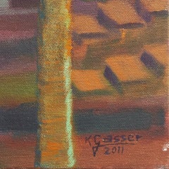 The Rialto Bridge, Sunset", Canal de Venise, Académie de Düsseldorf, Grande huile