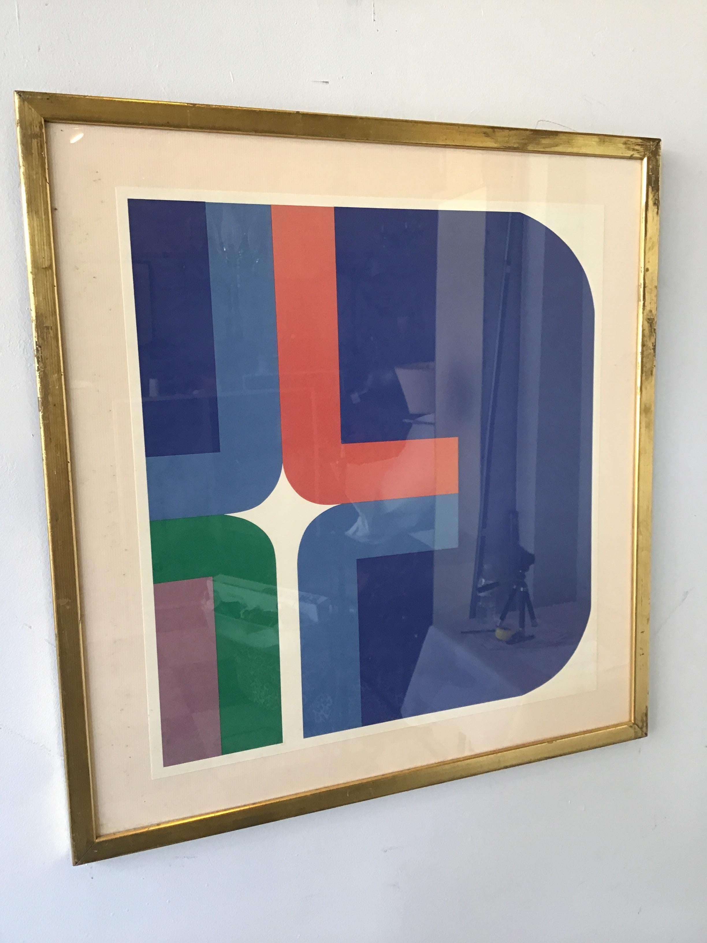 Karl Georg Pfahler Serigraph dated 1969. From the J Walter Thompson Ad Agency’s art collection.