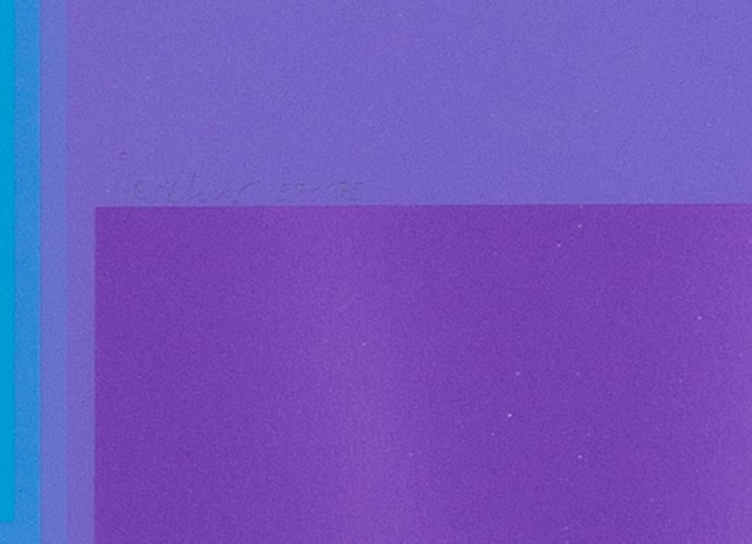 Karl Gerstner (Swiss, 1930 – 2017)
Homage to the square, 1973
Screenprint
Signed and numbered ‘Gerstner 57-175’
32.1/4 x 32.1/4 in. (82 x 82 cm.) (including frame)
Printed by Denise Rene and Hans Meyer (stamped lower left)

Karl Gerstner was one of