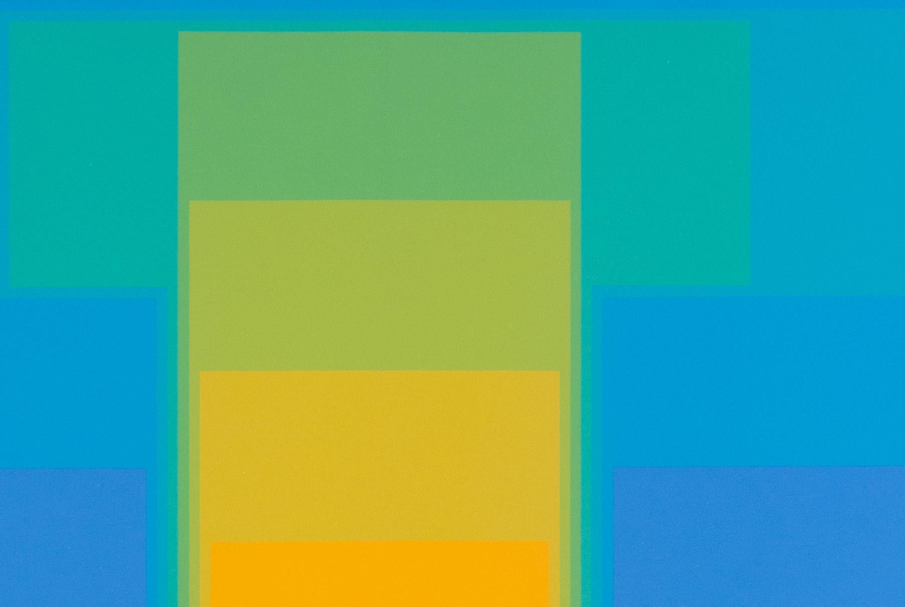 1973 screen print by Karl Gerstner 'Homage to the square' 1