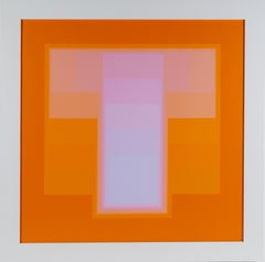 Vintage Swiss Modernist Signed Museum Framed Abstract Color Sound Serigraph