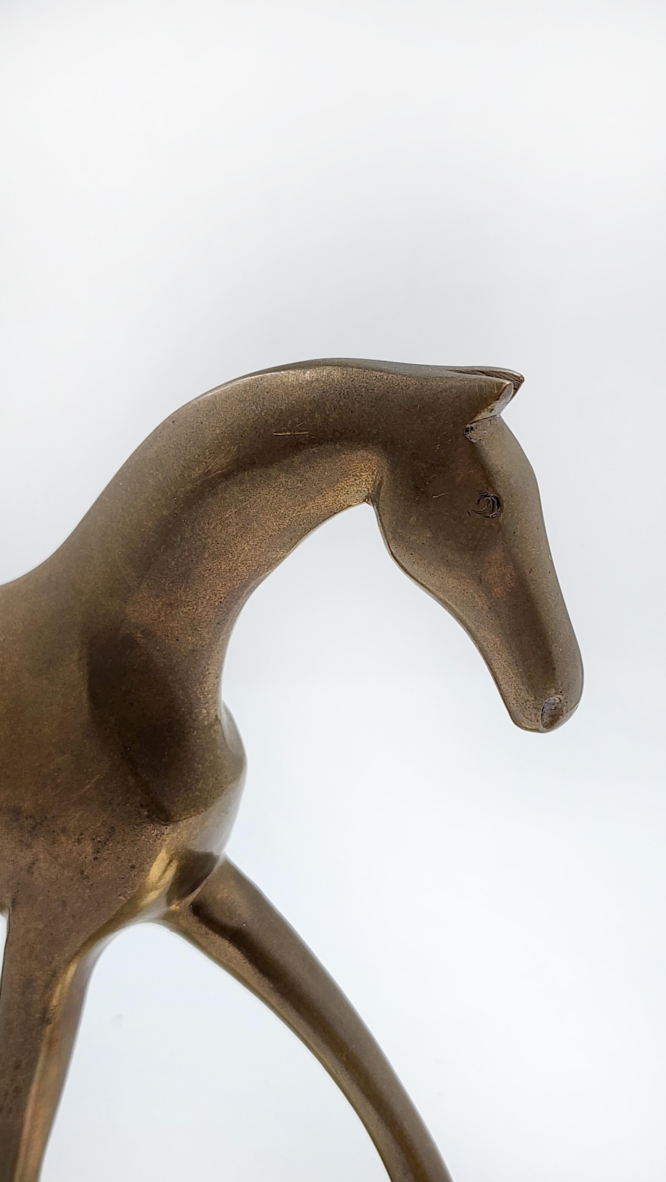 Fatto a mano Karl Hagenauer, scultura di cavallo in bronzo Art Déco, anni '30 in vendita