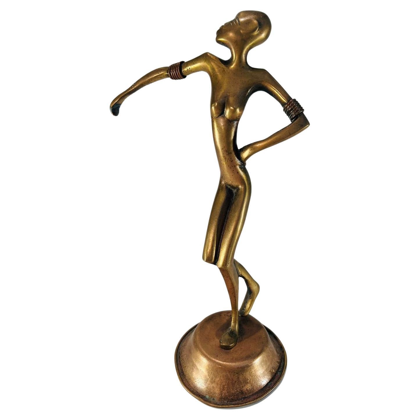 Karl Hagenauer bronzo 1930 circa Art Déco austriaco ballerina africana in vendita