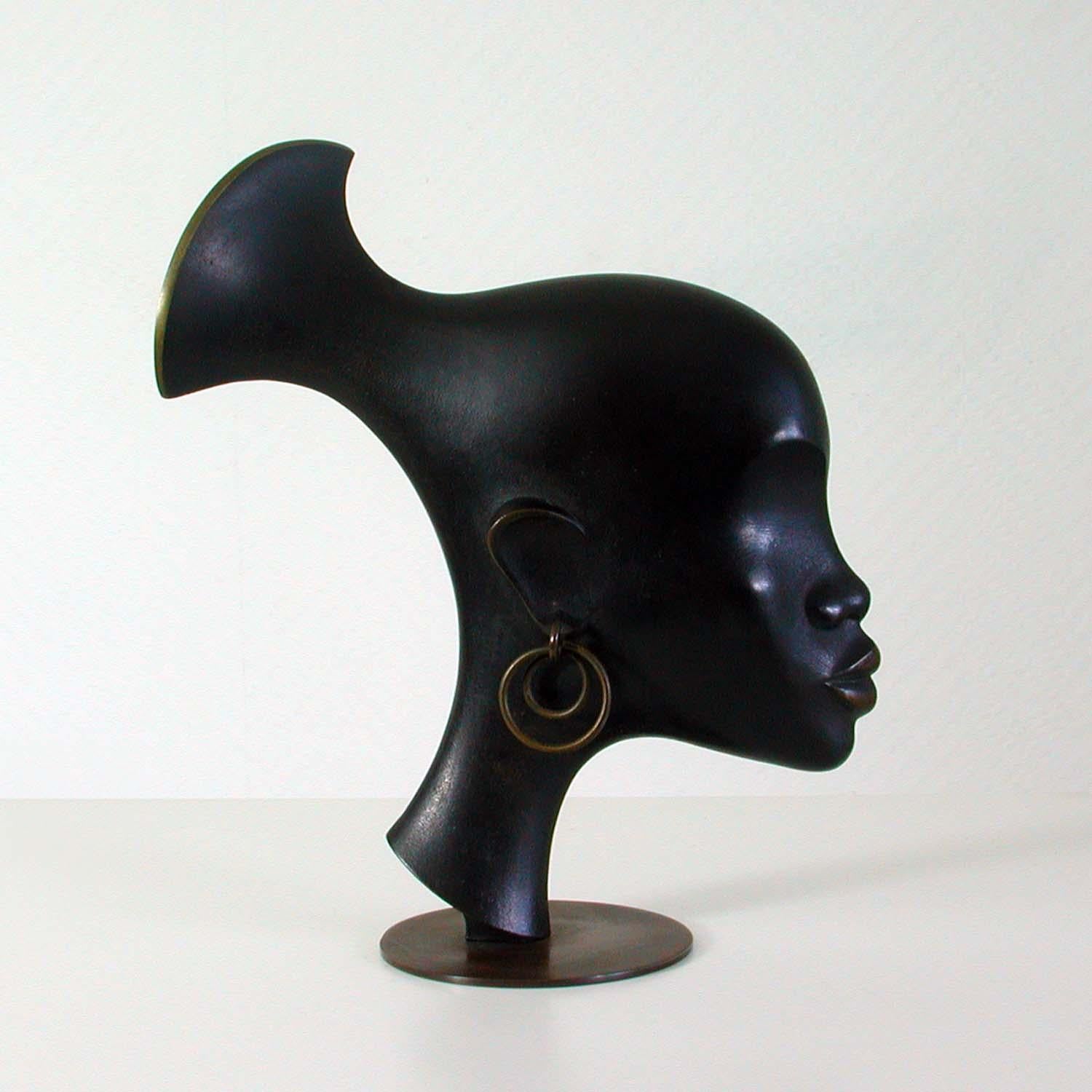 Karl Hagenauer Bronze Sculpture Head of an African Woman, 1930s 1