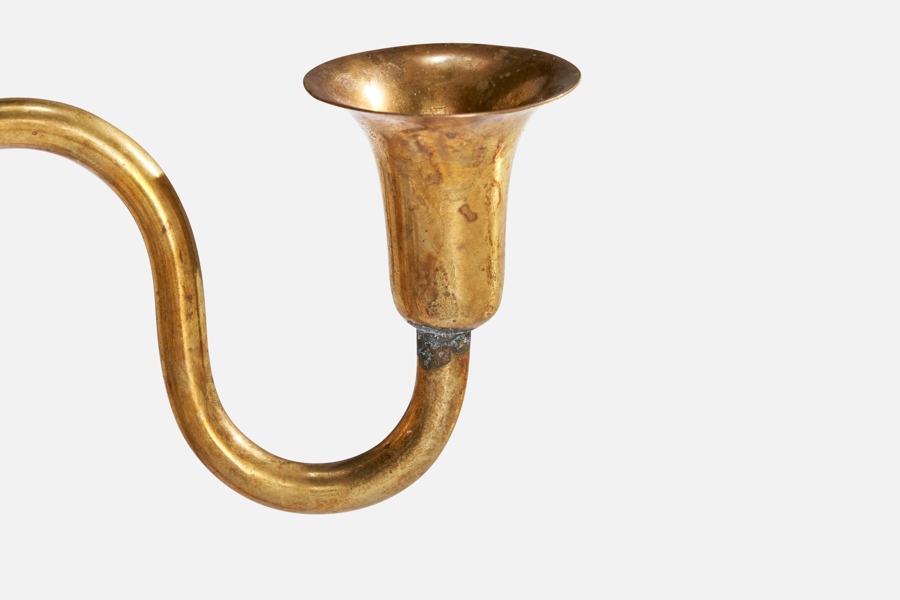 Karl Hagenauer, Candelabras, Brass, Austria, 1940s For Sale 2