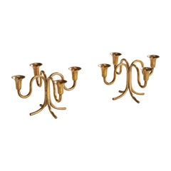 Karl Hagenauer, Candelabras, Brass, Austria, 1940s