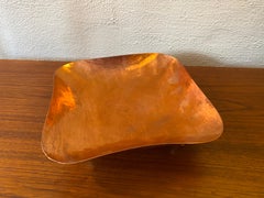 Karl Hagenauer Hand-Hammered Footed Copper and Brass Bowl
