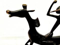 Karl Hagenauer, statuetta in bronzo raffigurante un nativo americano a cavallo