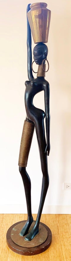 Life size "Giraffe" Female Sculpture, in the style of Karl Hagenauer