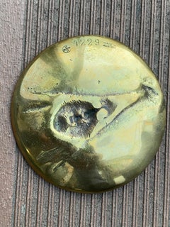 Karl Hagenauer Solid Brass Face Ashtray, Designed 1900, vintage Original !!