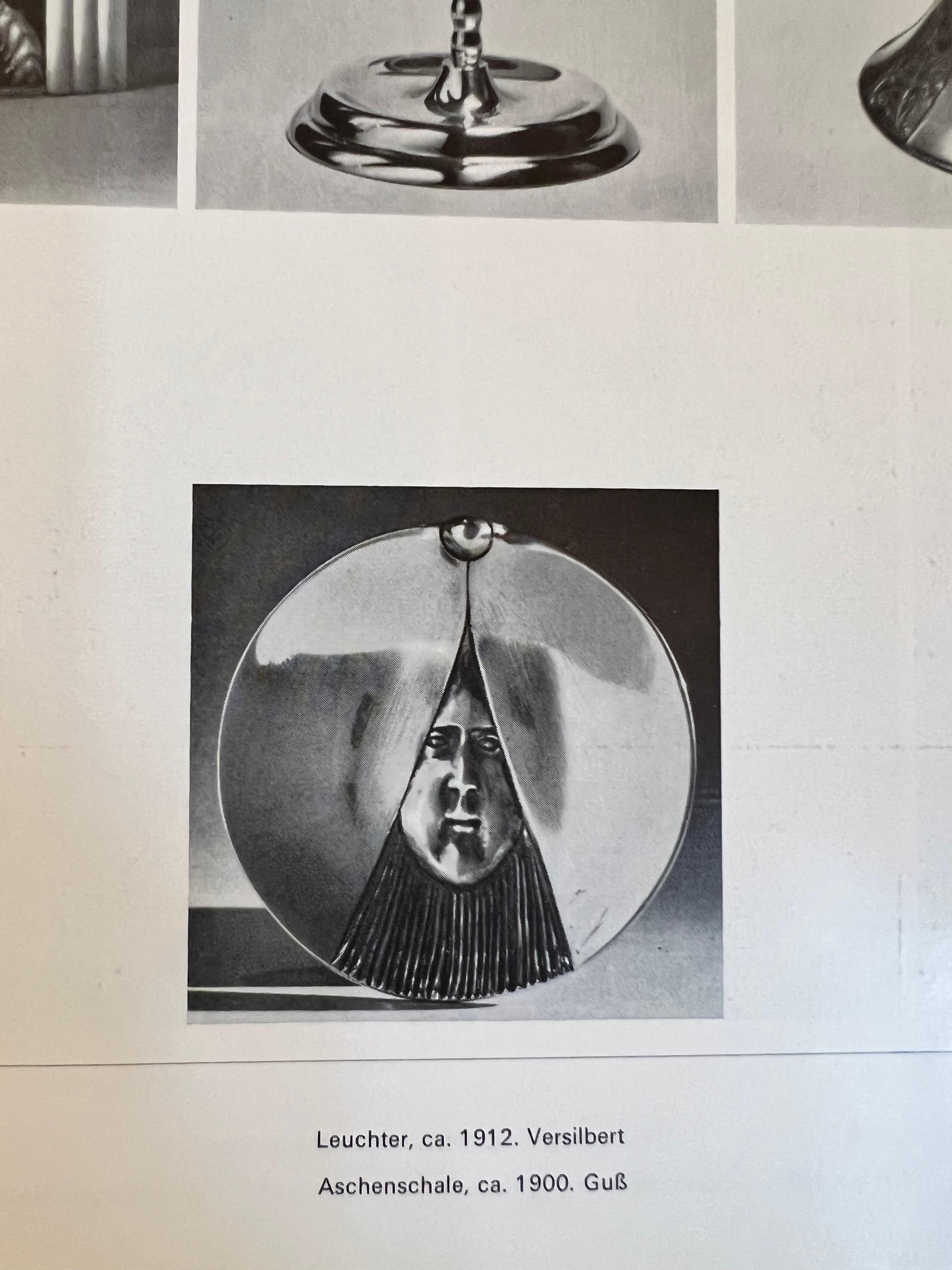 Karl Hagenauer Solid Brass Face Ashtray, Designed 1900, Manufactured