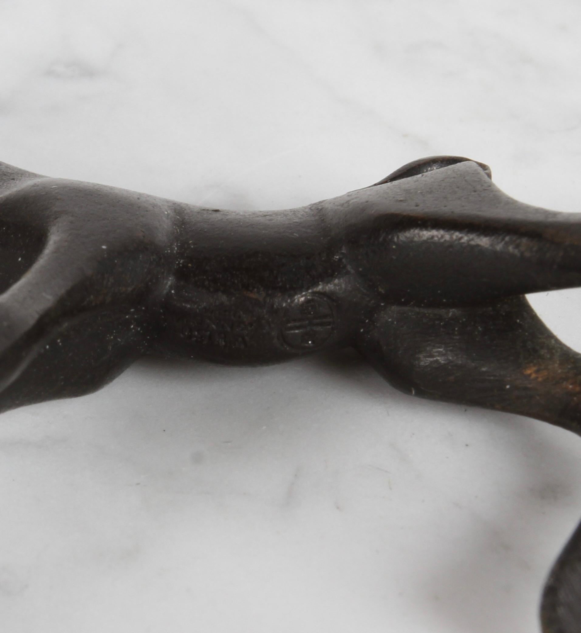 Karl Hagenauer (wHw) 1940 Wiener Werkstätte Figura in bronzo in miniatura di una capra in vendita 7