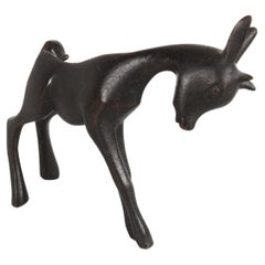 Karl Hagenauer (wHw) 1940er Jahre Wiener Werkstätte Bronze Miniatur Figur einer Ziege