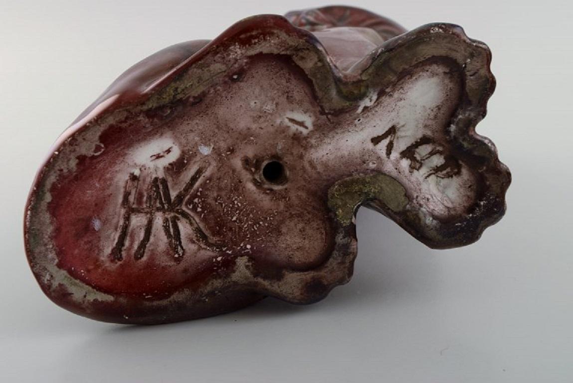 Karl Hansen Reistrup for Kähler, Very Rare Lion in Glazed Stoneware For Sale 3