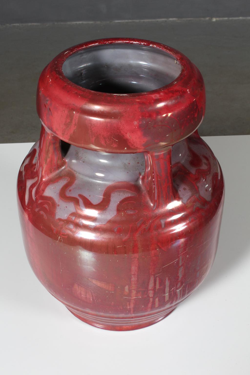 Karl Hansen Reistrup for Herman A. Kähler vase in glazed stoneware.

Signed.