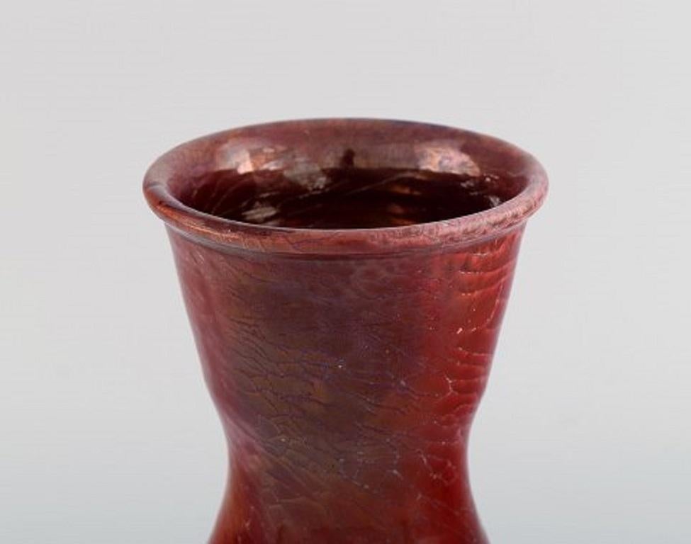 Antike Vase aus glasierter Keramik von Karl Hansen Reistrup für Khler, 1890er Jahre (Dänisch) im Angebot