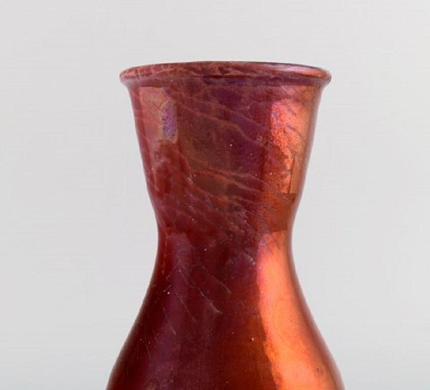 Antike Vase aus glasierter Keramik von Karl Hansen Reistrup für Khler, 1890er Jahre (Glasiert) im Angebot
