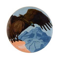 Karl Hansen Reistrup per Kähler, piatto unico colossale, 1900 ca.