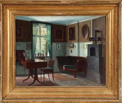 A Danish interior with a Stove, signed Alfred Broge, 1903-1904 