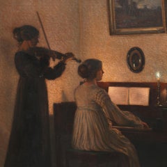 Récital de piano et de violon, Salon de Paris, Académie royale, nature morte de tulipes