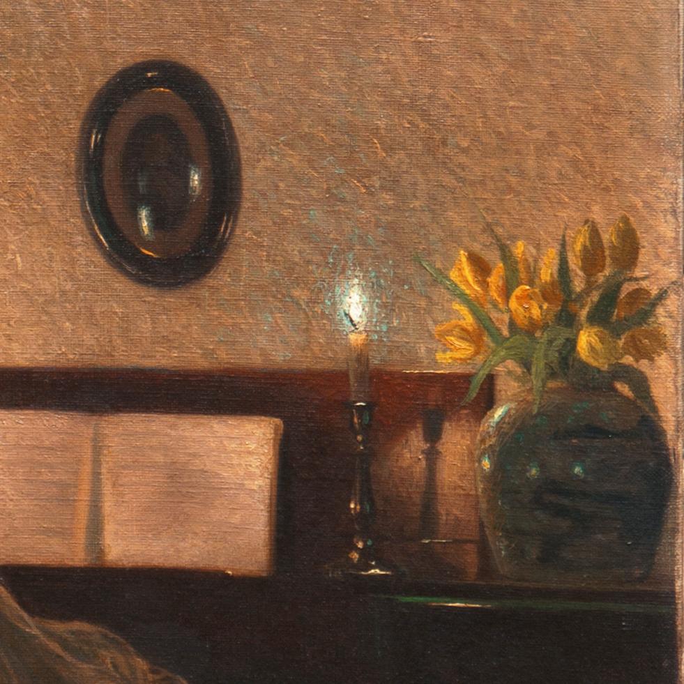 'Piano And Violin Recital', Paris Salon, Royal Academy, Still Life of Tulips For Sale 1
