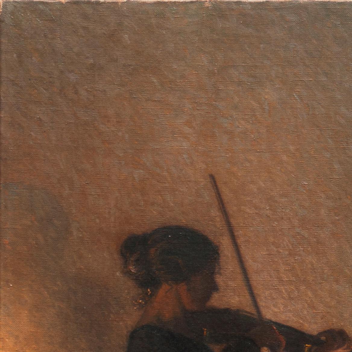 „Piano und Violine Recital“, Pariser Salon, Königliche Akademie, Stillleben mit Tulpen im Angebot 2