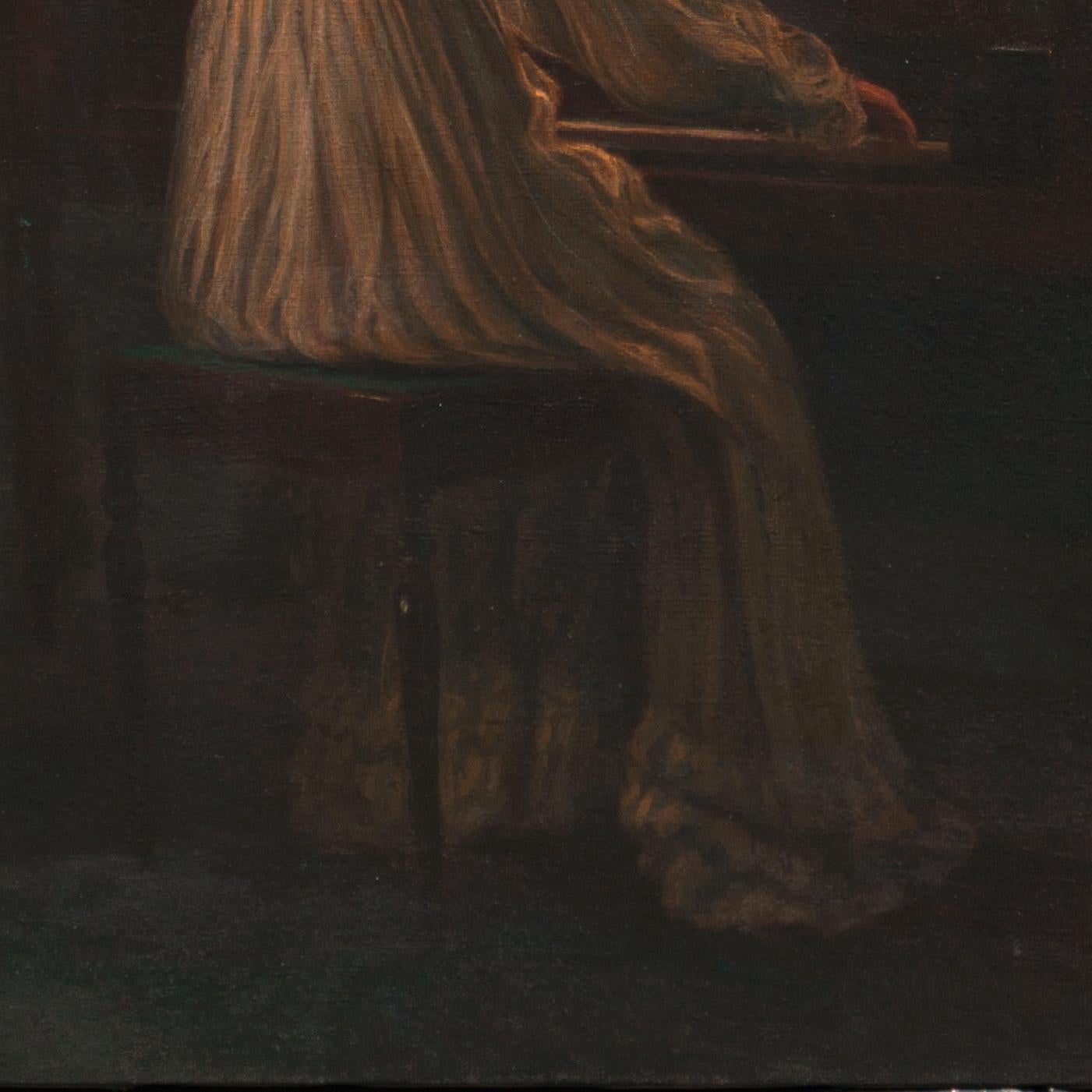 „Piano und Violine Recital“, Pariser Salon, Königliche Akademie, Stillleben mit Tulpen im Angebot 3