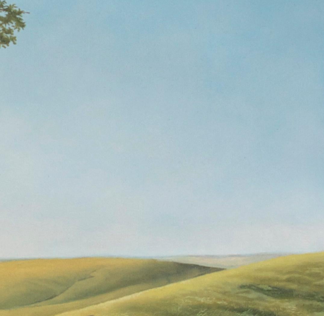 Vacas y cuervos, óleo pastoral realista 3