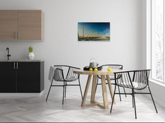 Dust, Rural Road and Storm Sky American Landscape Painting